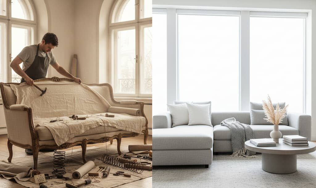 tapizar un sofa o comprar uno nuevo